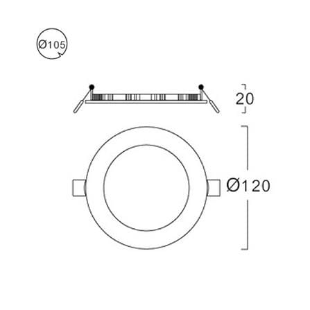 ดาวน์ไลท์ LED LUMAX 20-A0711 4.7 นิ้ว 6 วัตต์ DAYLIGHT สีขาว_5