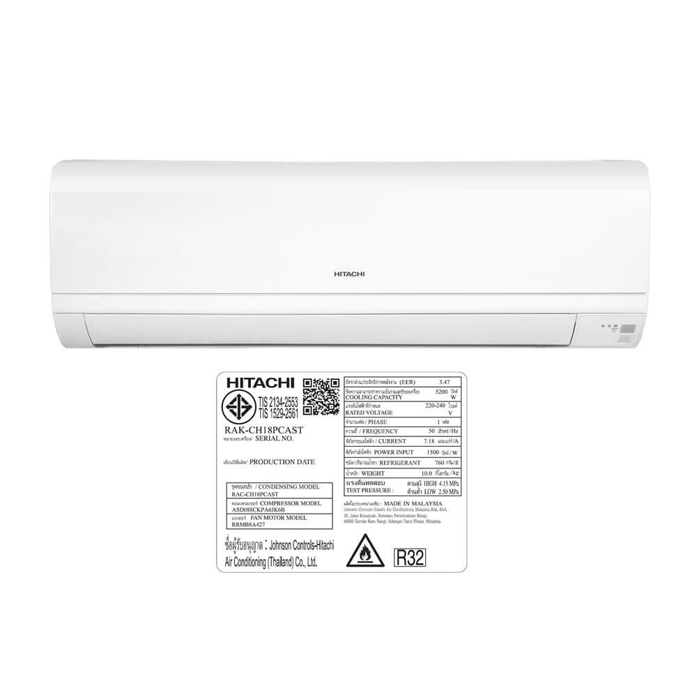 แอร์ผนัง HITACHI RAC/RAK-CH18PCAST 18100 บีทียู อินเวอร์เตอร์