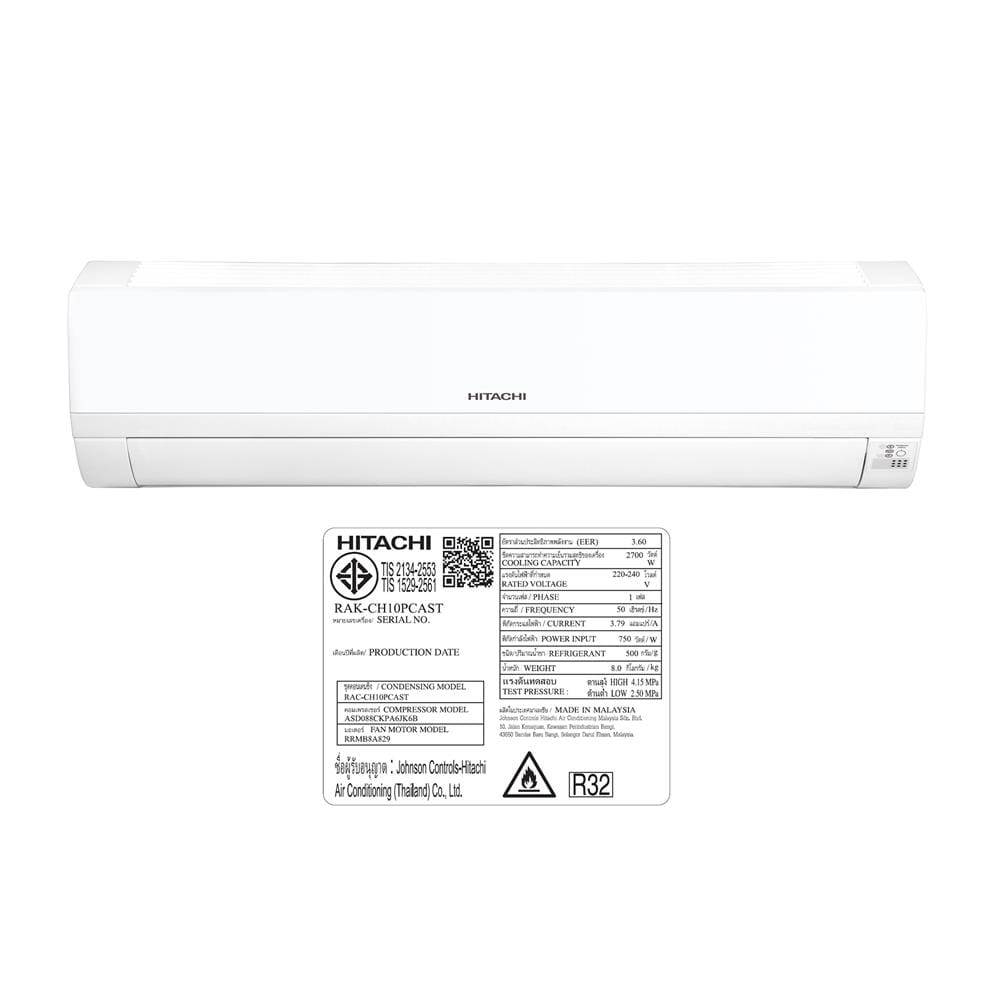 แอร์ผนัง HITACHI RAC/RAK- CH10PCAST 9260 บีทียู อินเวอร์เตอร์