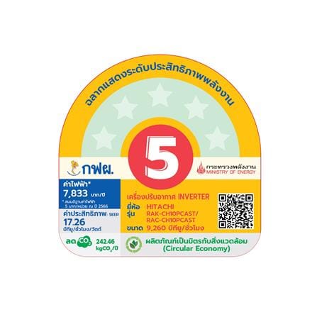 แอร์ผนัง HITACHI RAC/RAK- CH10PCAST 9260 บีทียู อินเวอร์เตอร์_2