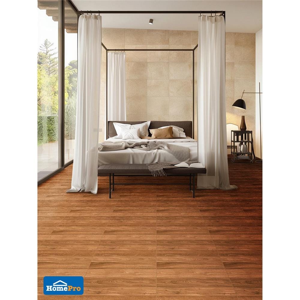 กระเบื้องพื้น 60x60 ซม. TARA โรเวอร์ วูด สติป น้ำตาล A 1.44 ตร.ม.