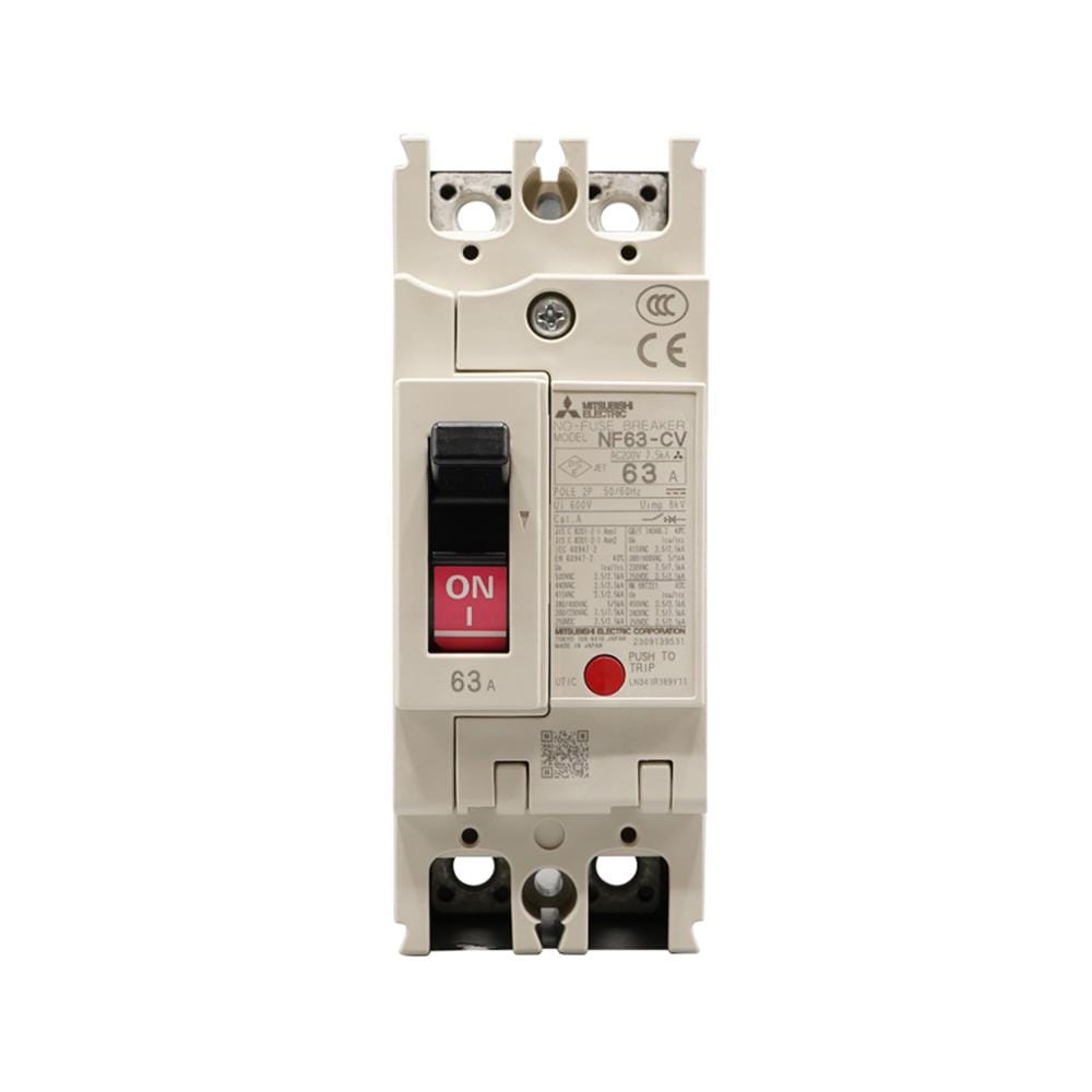 เซอร์กิตเบรกเกอร์ 63 แอมป์ 2 โพล 1 เฟส MITSUBISHI NF63-CV 7.5 KA 230V