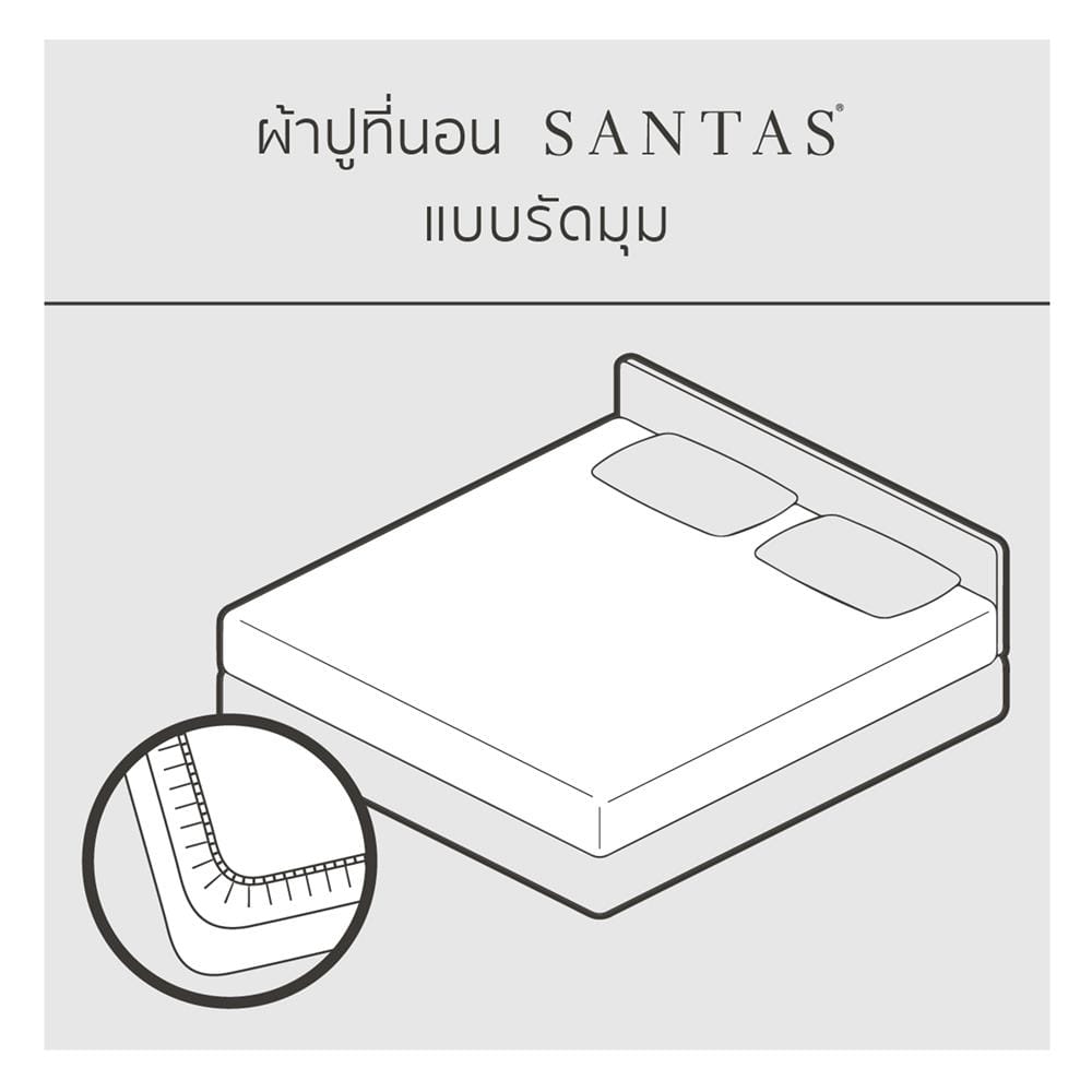 ชุดผ้าปูที่นอน 6 ฟุต 5 ชิ้น SANTAS WELLER BL