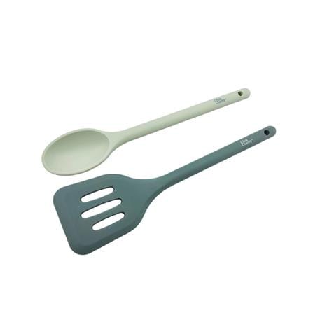 ตะหลิวมีร่องและช้อนซิลิโคน COOK CHARMY CYAN 2 ชิ้น_1