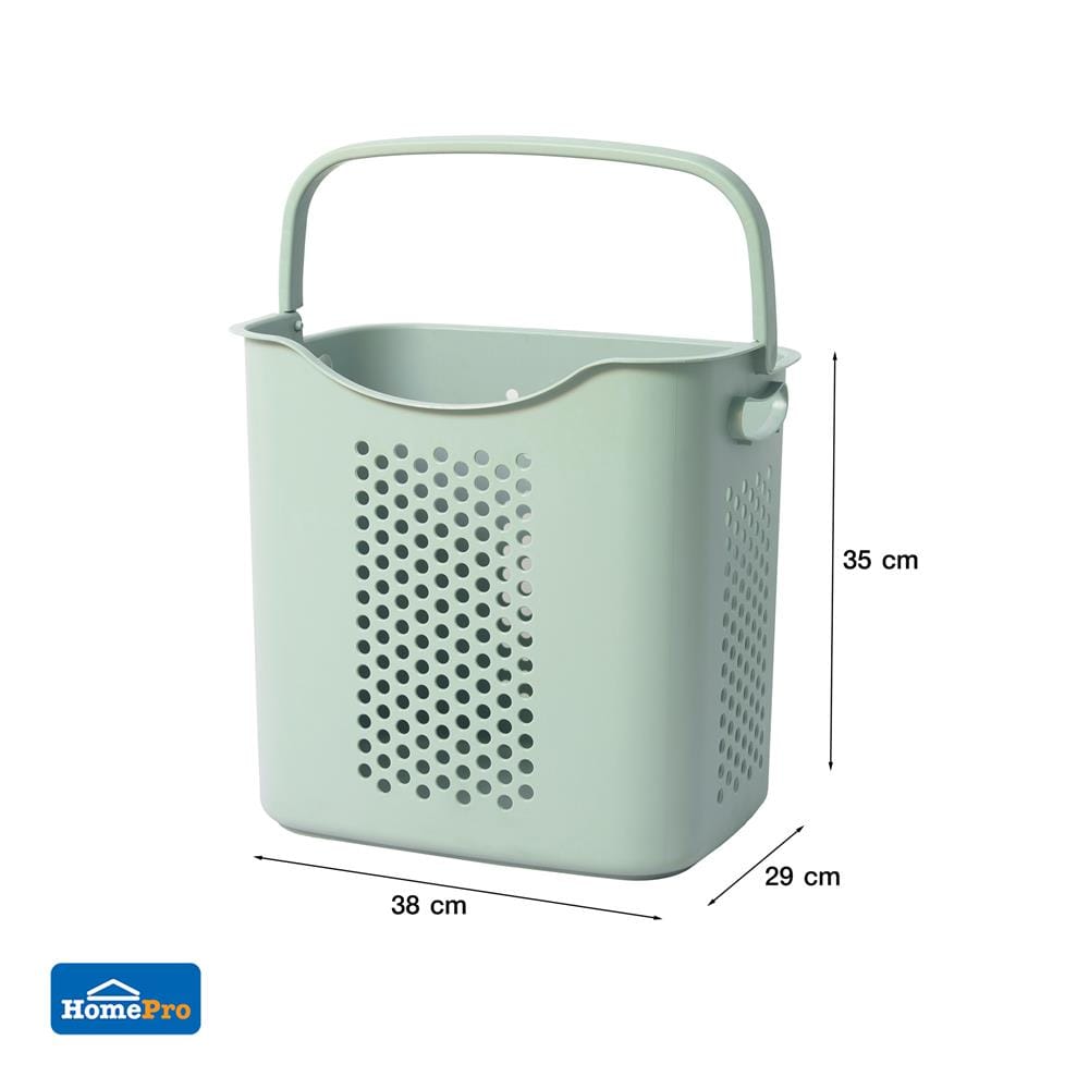 ตะกร้าผ้าเหลี่ยมสูง PLIM CIRCULAR 1025 สีเขียว