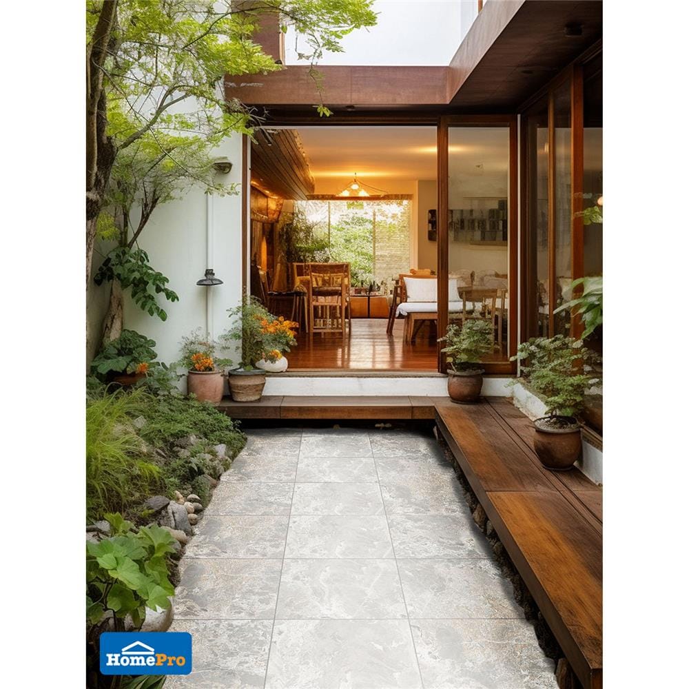 กระเบื้องพื้นพอร์ซเลน  40x40 ซม. TARA บราเก้ เทาอ่อน A 0.96 ตร.ม.