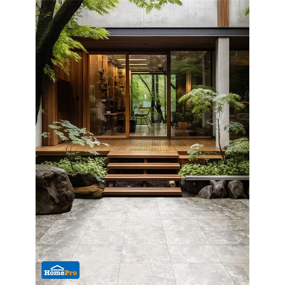 กระเบื้องพื้นพอร์ซเลน  40x40 ซม. TARA บราเก้ เทาอ่อน A 0.96 ตร.ม.