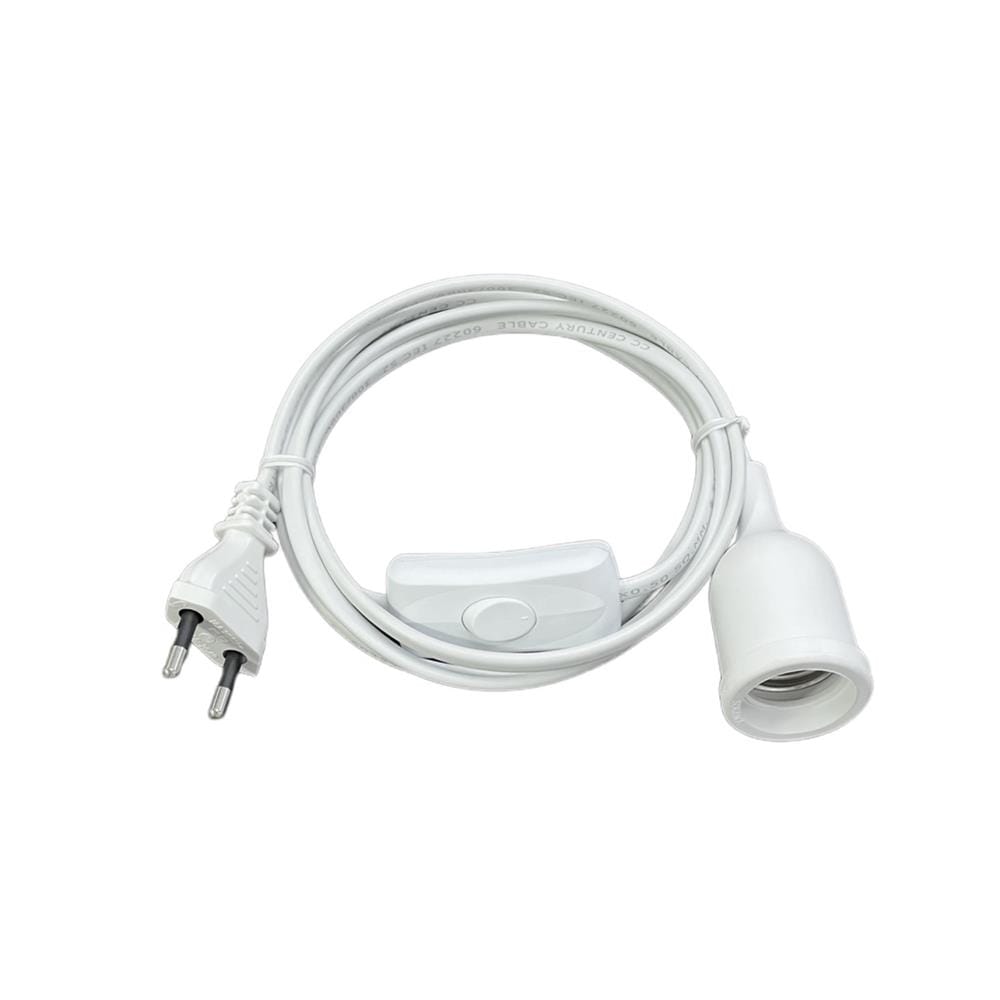 ขั้วหลอดพร้อมสายมีสวิตช์ SOKAWA S-326 2 เมตร สีขาว