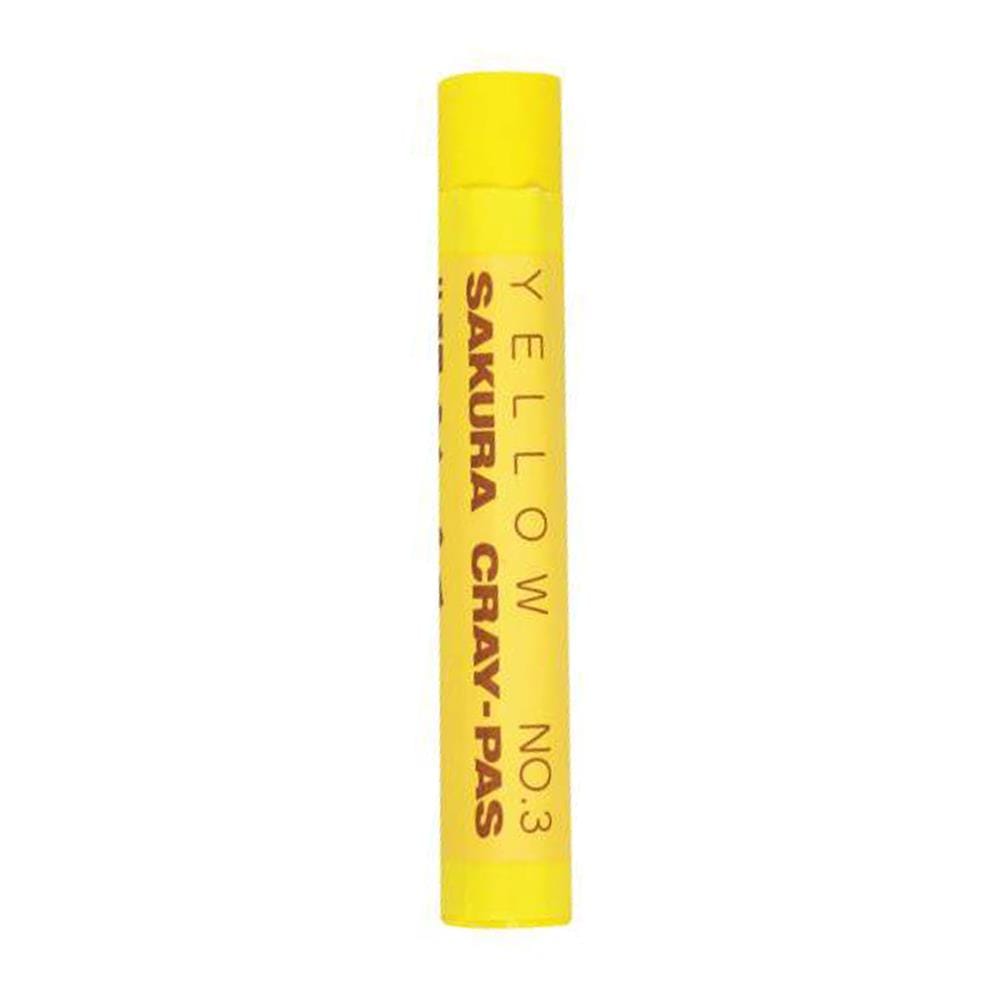 สีชอล์คเดี่ยว SAKURA สีเหลือง แพ็ก 4 ชิ้น