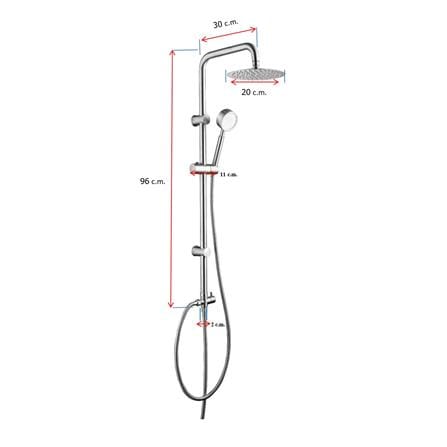 ฝักบัว RAIN SHOWER น้ำอุ่น LUZERN T-9100LS สีโครม_3