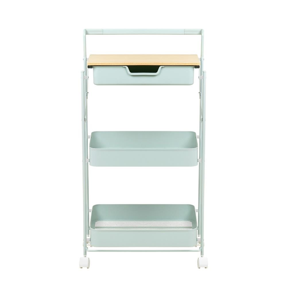 ชั้นวางของ 3 ชั้น มีล้อ STACKO JOLIE 45.3x29.6x87.5 ซม. สีฟ้าอ่อน