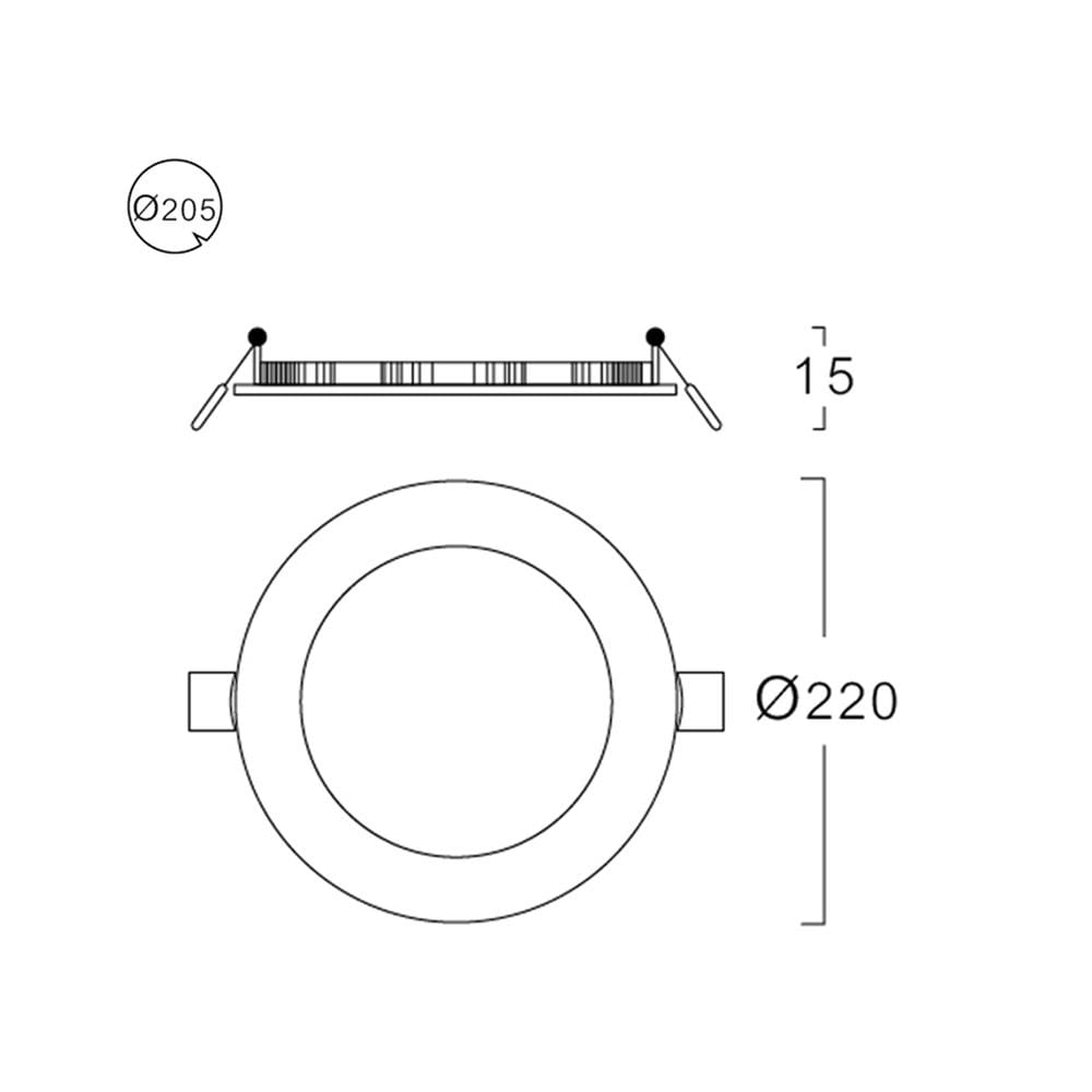 ดาวน์ไลท์ LED LUMAX 20-A0717 8.7 นิ้ว 18 วัตต์ DAYLIGHT สีขาว
