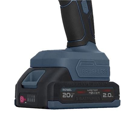 สว่านกระแทกไร้สาย (พร้อมแบตเตอรี่) ROWEL RW-PT-DBDC500 20 โวลต์_2