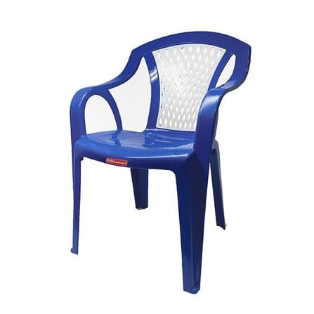 เก้าอี้พลาสติก SUPERWARE CH-52 สีขาว/น้ำเงิน_0