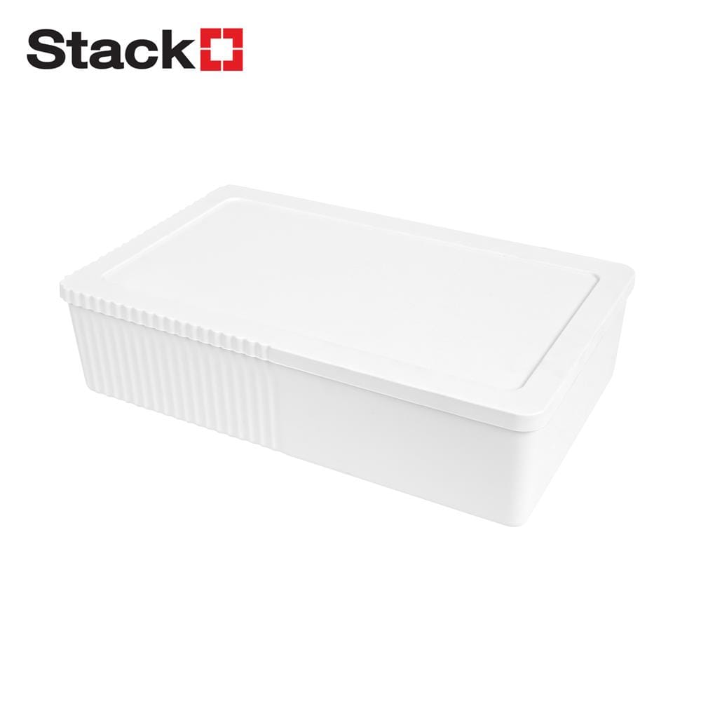 กล่องเก็บของมีฝา STACKO MILD 47.4x28.9x12.2 ซม. สีขาว_1