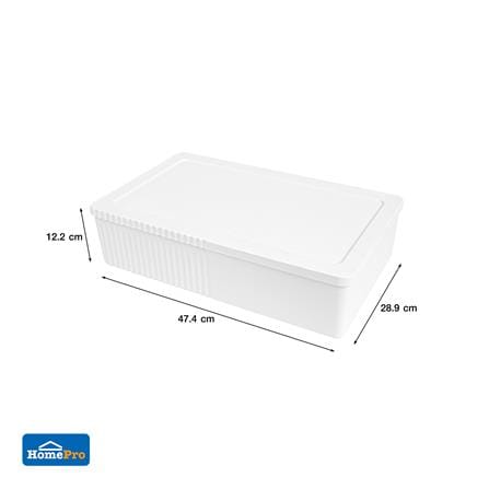กล่องเก็บของมีฝา STACKO MILD 47.4x28.9x12.2 ซม. สีขาว_6
