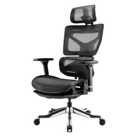 เก้าอี้สุขภาพ WORK STATION MODEL-S สีดำ/เงิน_0