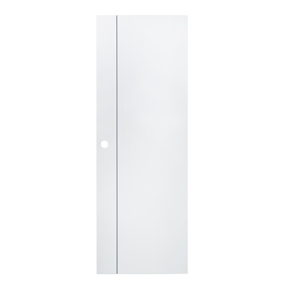 ประตูห้องน้ำ UPVC AZLE GROOVE P1 บานทึบ 70X200 ซม. สีขาว เจาะลูกบิด
