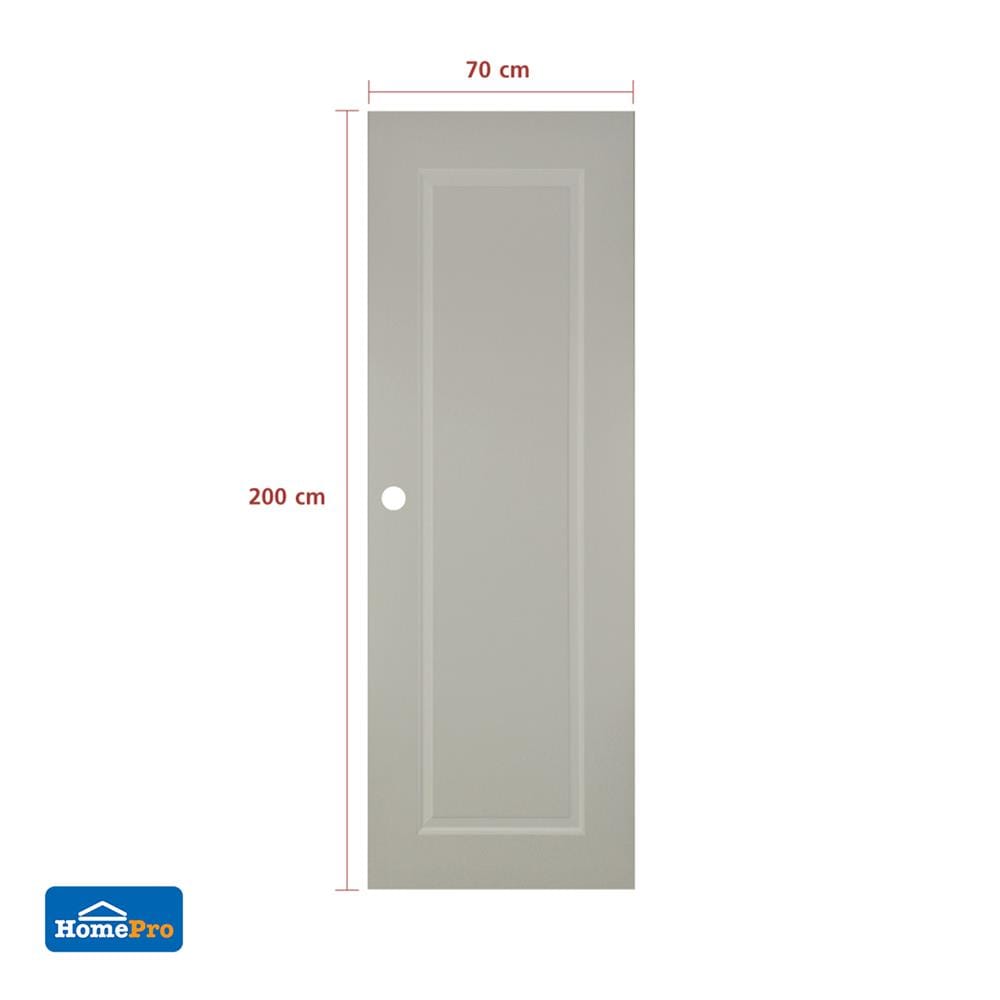 ประตูห้องน้ำ UPVC เจาะลูกบิด AZLE MDI-7 1 ฟัก 70x200 ซม. สีเบจ
