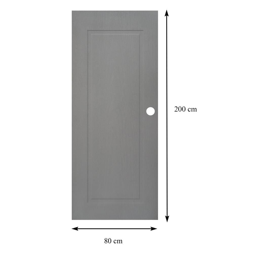 ประตูภายใน UPVC AZLE MDI-7 1 ฟัก 80X200 ซม. สีเทา เจาะลูกบิด