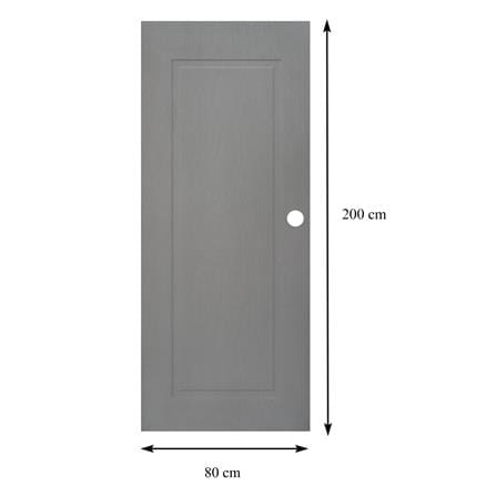 ประตูภายใน UPVC AZLE MDI-7 1 ฟัก 80X200 ซม. สีเทา เจาะลูกบิด_3