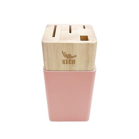 ชุดมีดกรรไกรพร้อมที่เสียบ KECH CHIC 5 ชิ้น สีชมพู_3