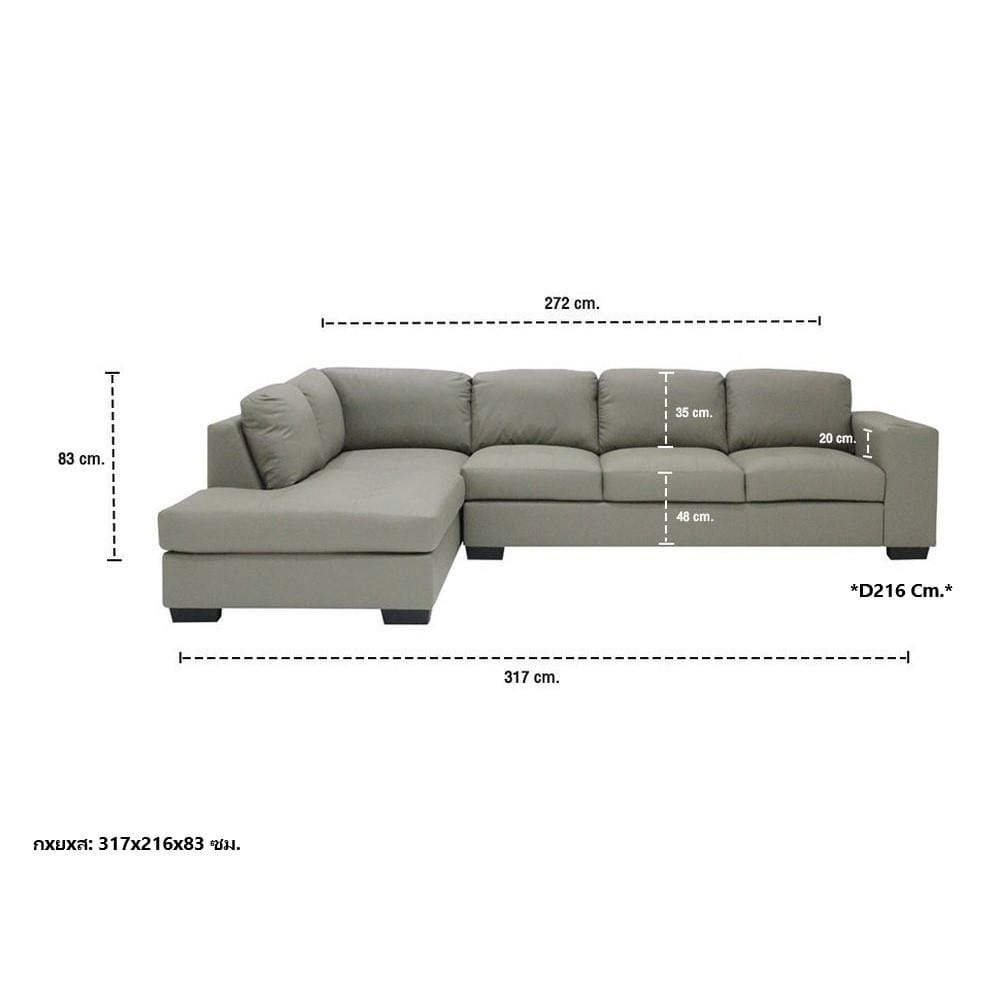 โซฟาเข้ามุมซ้าย KONCEPT TIMMER 19215616 สีเทา