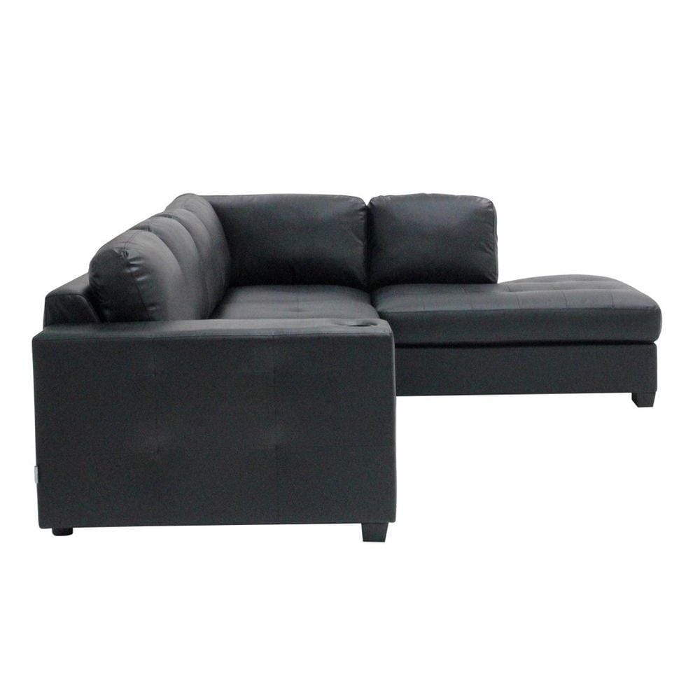 โซฟาเข้ามุมขวา KONCEPT TIMMER 19215615 สีดำ