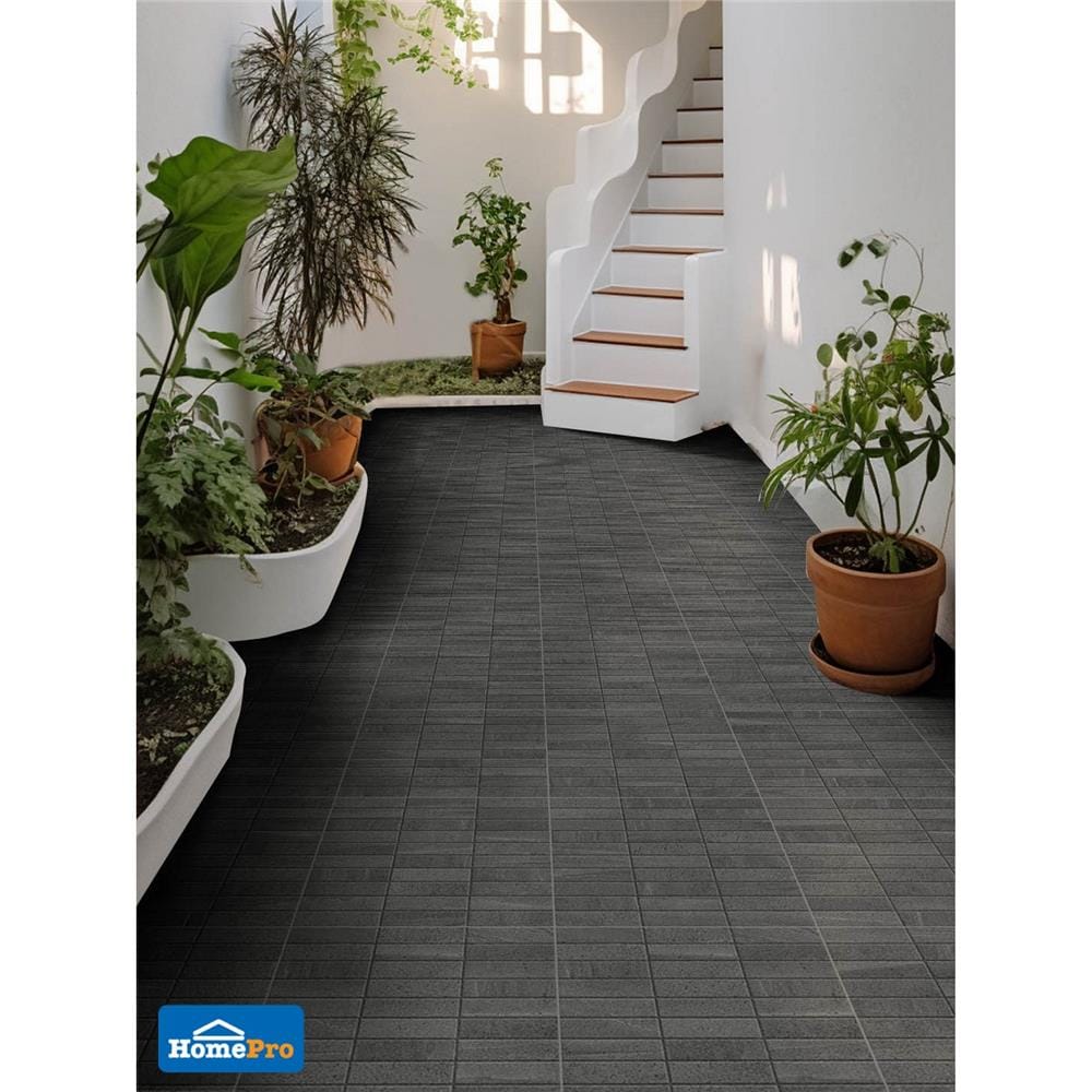 กระเบื้องพื้นพอร์ซเลน  16x16 นิ้ว COTTO เมทริกซ์ กราไฟต์ เทา PM 0.96 ตร.ม.