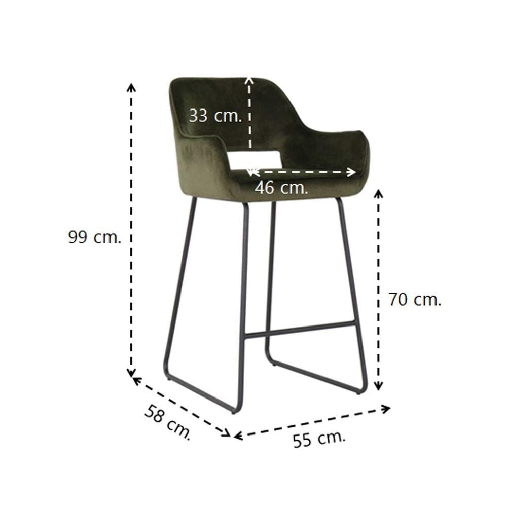 เก้าอี้บาร์ SB FURNITURE YABBER 19188355 สีเขียว