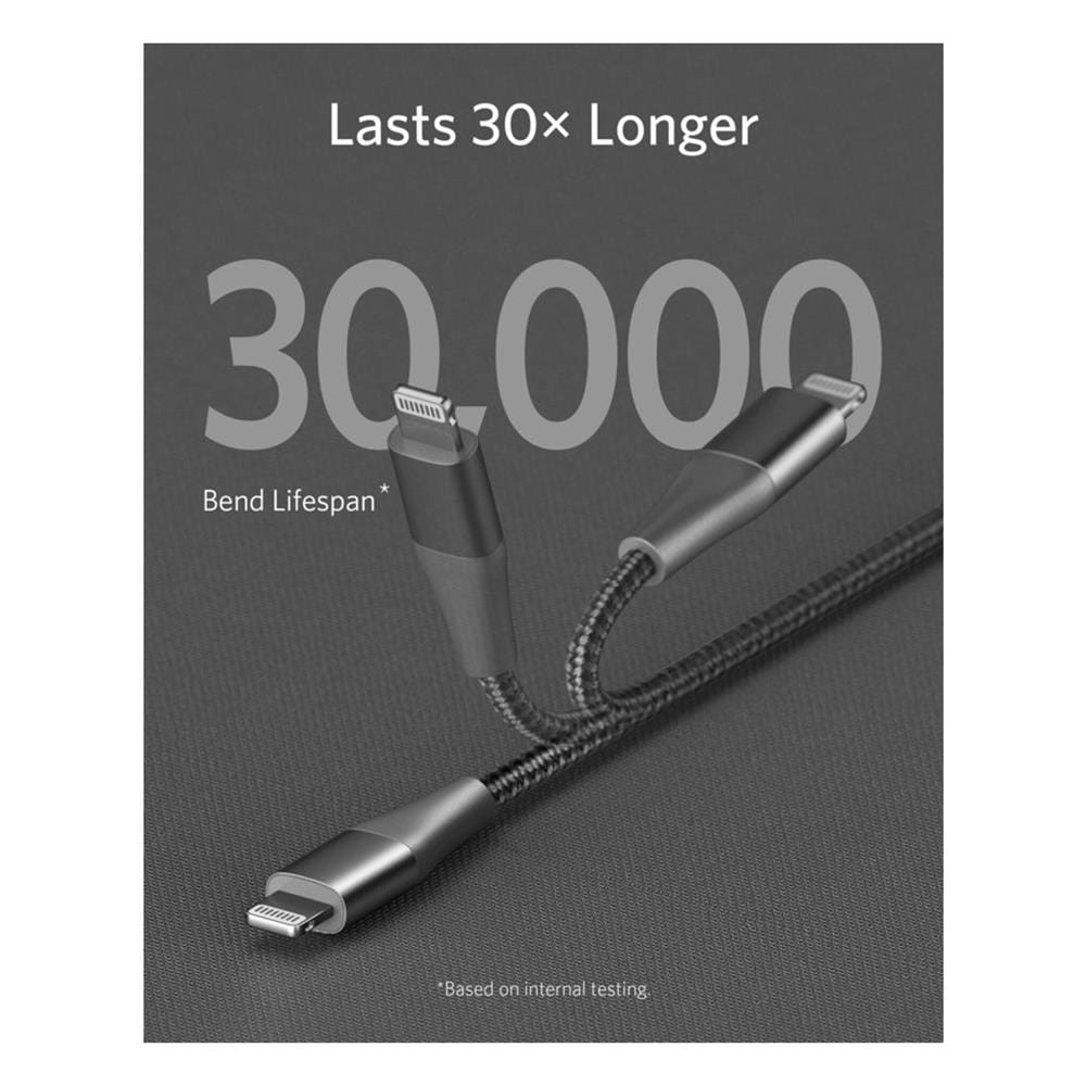 สายชาร์จเร็ว iPhone USB-C to Lightning (Anker PowerLine+II) สายถักไนลอน ยาว 90cm - AK169_2