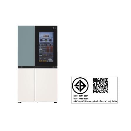 ตู้เย็น SIDE BY SIDE LG GC-Q257CMFW.ATEPLMT 23.1 คิว สีเขียวเบจ_8