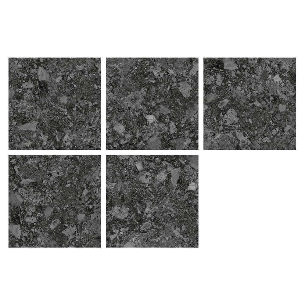 กระเบื้องพื้นพอร์ซเลน  16x16 นิ้ว COTTO ฟอสซิโอ ดำ HYG PM 0.96 ตร.ม.