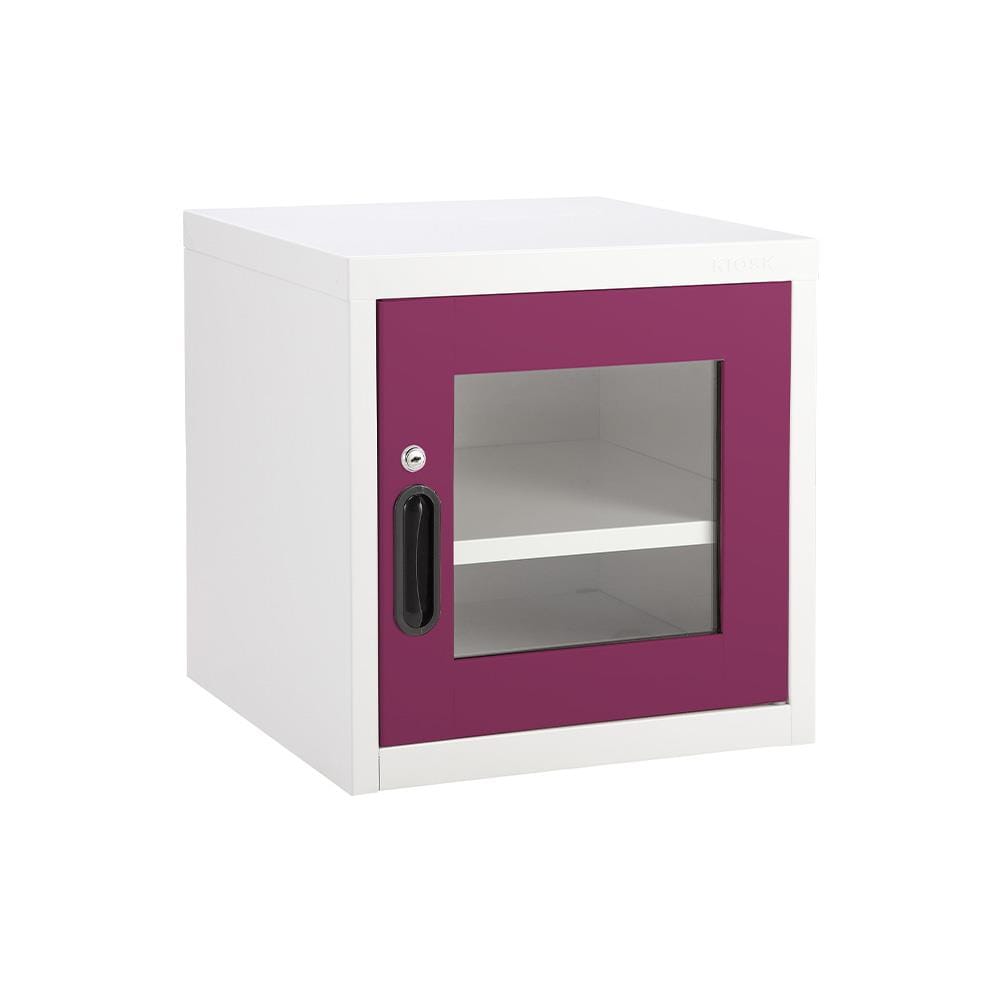 ตู้เหล็กบานเปิดกระจก KIOSK UNI-2 สีม่วง