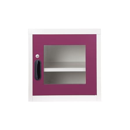 ตู้เหล็กบานเปิดกระจก KIOSK UNI-2 สีม่วง_0
