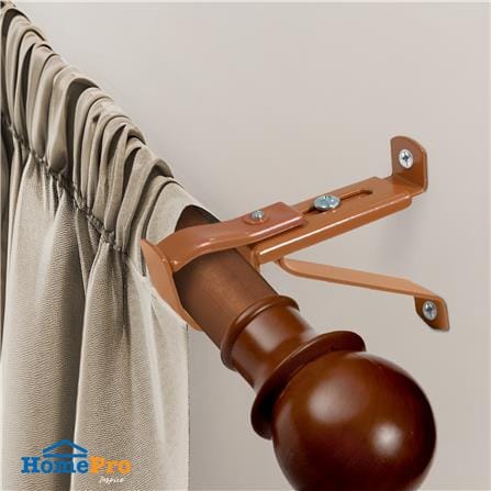 ขารับราง 1 ชั้น HOME LIVING STYLE 25 มม. สีน้ำตาล แพ็ก 2 ชิ้น_4