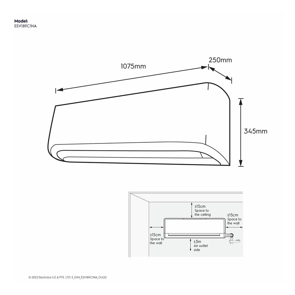 แอร์ผนัง ELECTROLUX ESV189C1NA 18000 บีทียู อินเวอร์เตอร์