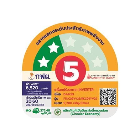 แอร์ผนัง DAIKIN FTKC09YV2S 9200 บีทียู อินเวอร์เตอร์_3