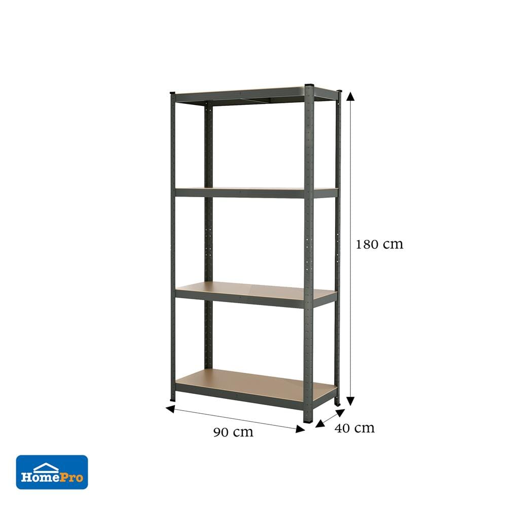 ชั้นเหล็ก 4 ชั้น MATALL เล็ก 180x90 ซม. สีเทา
