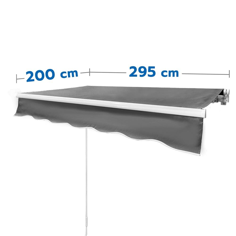 กันสาดผ้าพับได้ SUNSHIELD 295x200 ซม. สีเทาเข้ม_1