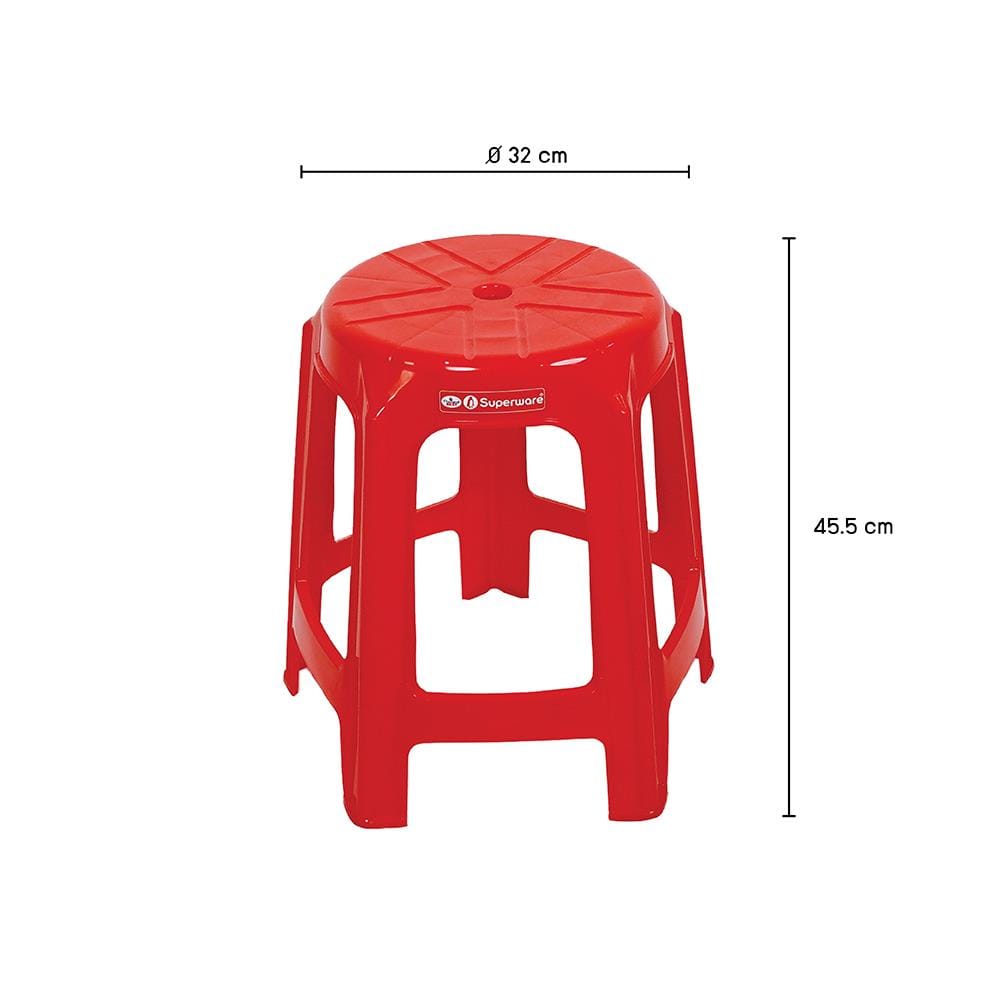 เก้าอี้พลาสติก SUPERWARE CH-61 สีแดง