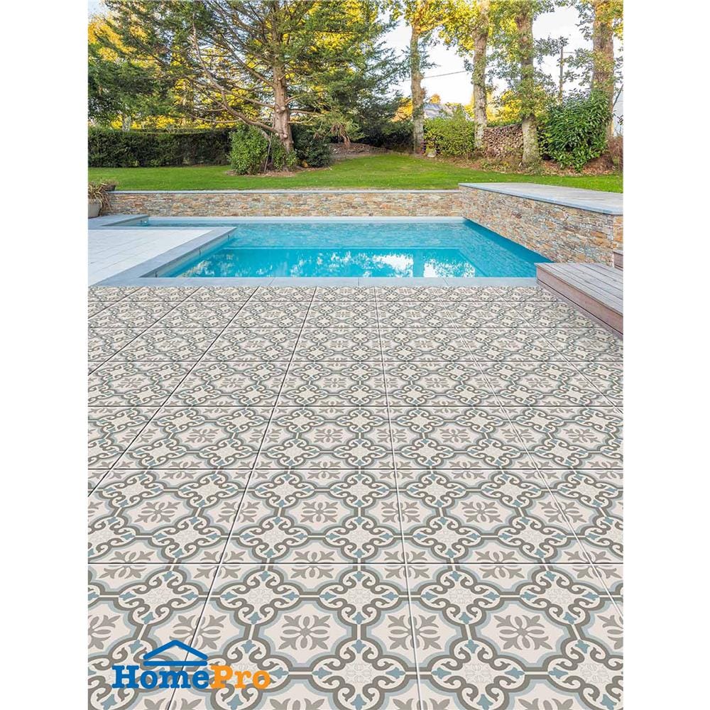 กระเบื้องพื้น 16x16 นิ้ว DURAGRES พีโอนี่ ฟ้า A 0.96 ตร.ม.