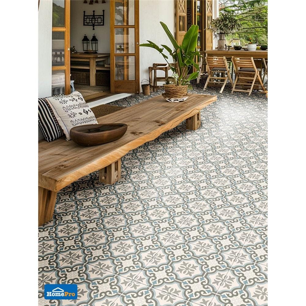 กระเบื้องพื้น 16x16 นิ้ว DURAGRES พีโอนี่ ฟ้า A 0.96 ตร.ม.