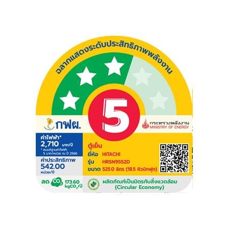 ตู้เย็น SIDE BY SIDE HITACHI HRSN9552DDXTH 18.5 คิว สีเทาเข้ม อินเวอร์เตอร์_5