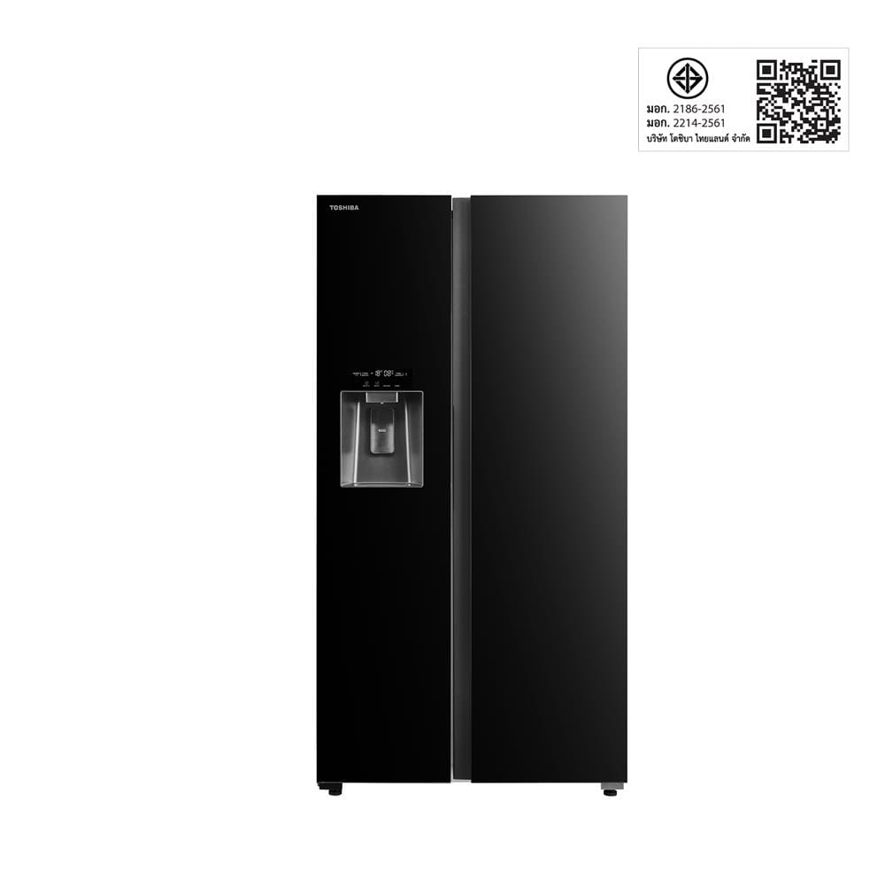 ตู้เย็น SIDE BY SIDE TOSHIBA GR-RS755WIAPGTH(22) 20 คิว กระจกดำ อินเวอร์เตอร์