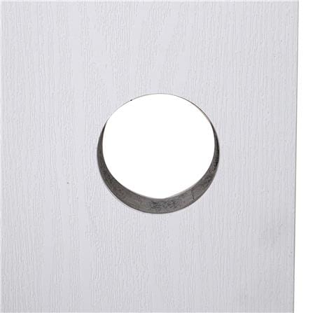 ประตูภายนอก UPVC AZLE PZN4 80X200 ซม. สีขาว เจาะลูกบิด_2
