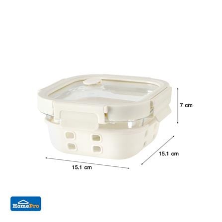 กล่องอาหารแก้ว KECH PEARLA 0.52 ลิตร สีครีม_8