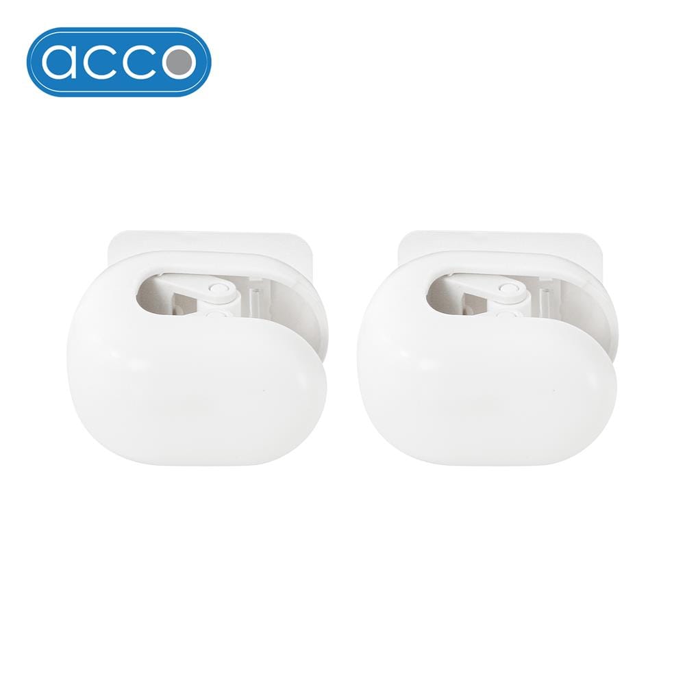 ที่เก็บอุปกรณ์ทำความสะอาดแบบติดผนังเดี่ยวกลม ACCO CORDY แพ็ก 2 ชิ้น สีขาว
