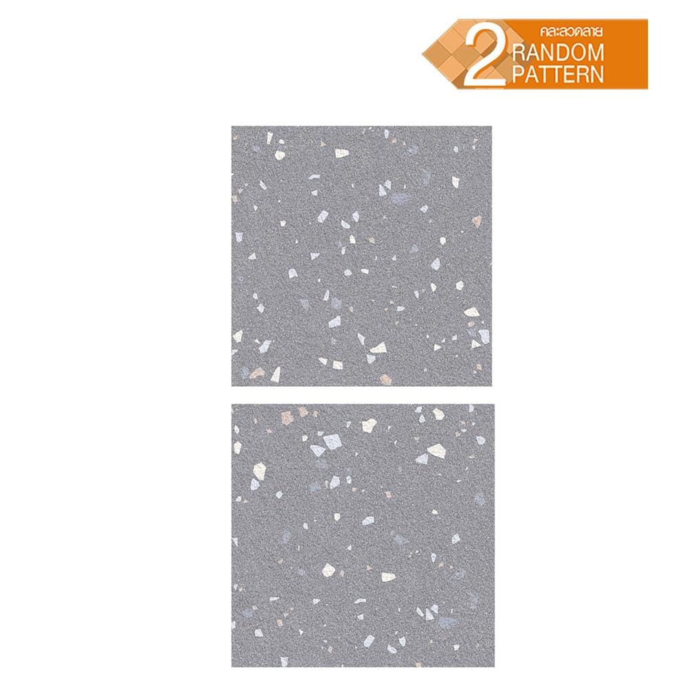 กระเบื้องพื้น 16x16 นิ้ว TARA บูกิส เทาเข้ม PM 0.96 ตร.ม.