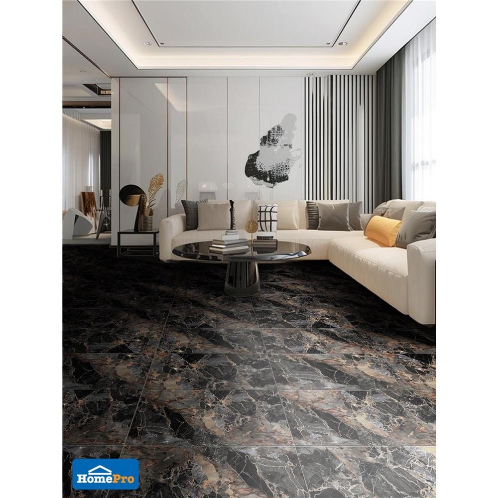 กระเบื้องพื้นพอร์ซเลน 60x120 ซม. MAxIMUS กราเชียส เกร์ย แบล็ค A 1.44 ตร.ม.
